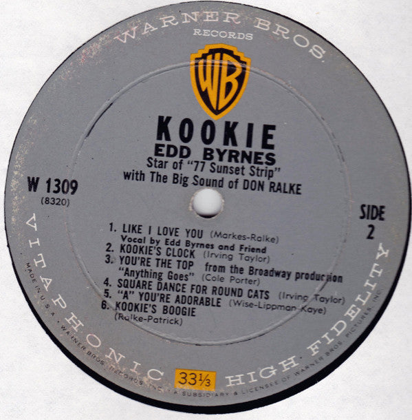 Edd "Kookie" Byrnes - Kookie Star Of "77 Sunset Strip" - LP