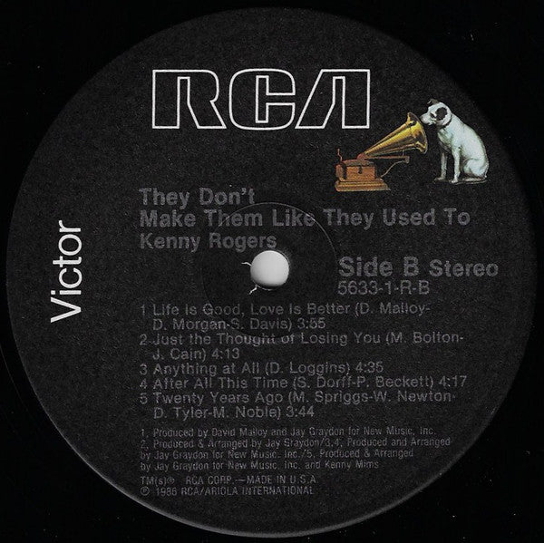 Kenny Rogers - They Don't Make Them Like They Used To - LP