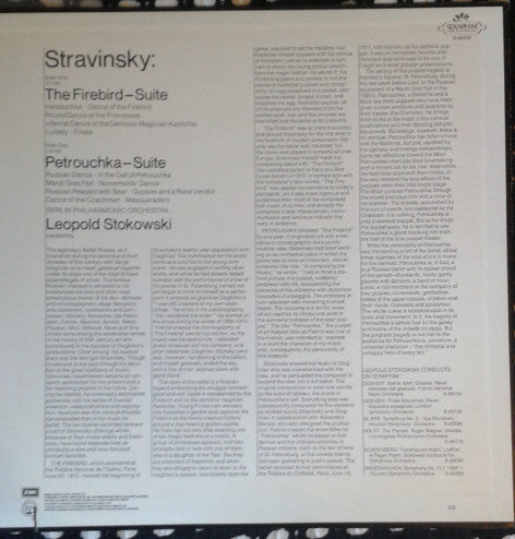 Igor Stravinsky, Berlin Philharmonic*, Leopold Stokowski - Suites From The Firebird & Petrouchka - LP