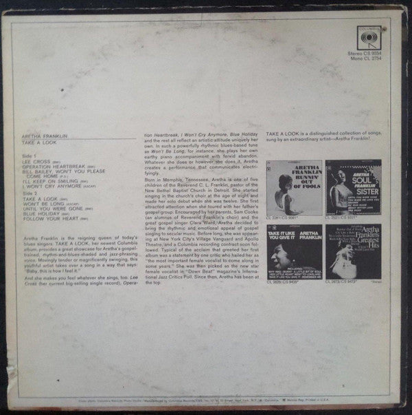Aretha Franklin - Take A Look - LP