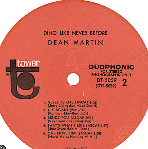 Dean Martin - Dino - Like Never Before - LP