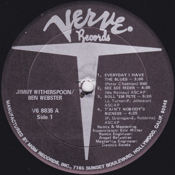 Jimmy Witherspoon & Ben Webster - Previously Unreleased Recordings - LP