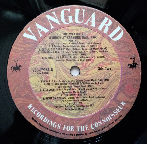 The Weavers - Reunion At Carnegie Hall, Part 2 - LP