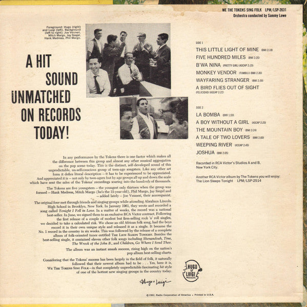 The Tokens - We The Tokens Sing Folk - LP