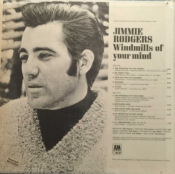 Jimmie Rodgers (2) - Windmills Of Your Mind - LP