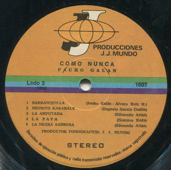 Pacho Galán - Como Nunca!! - LP