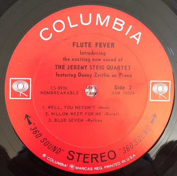 The Jeremy Steig Quartet, Denny Zeitlin - Flute Fever - LP