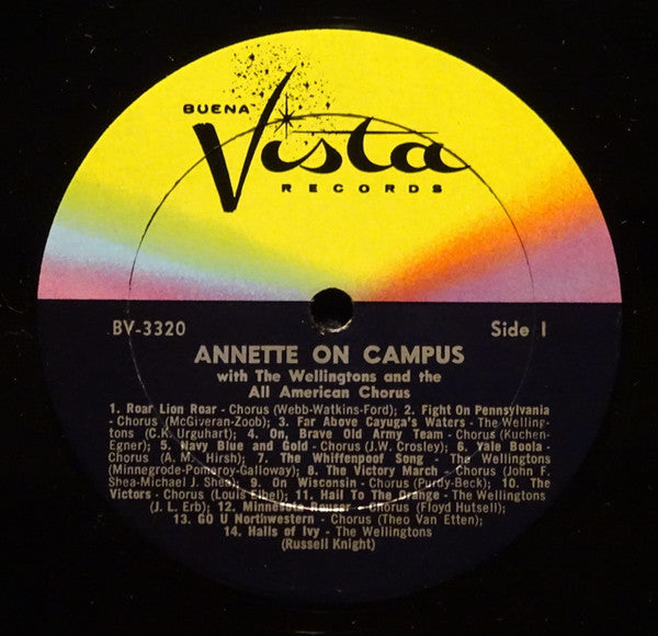 Annette With The Wellingtons And The All American Chorus - Annette On Campus - LP