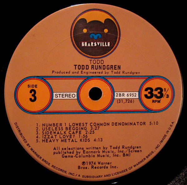 Todd Rundgren - Todd - LP