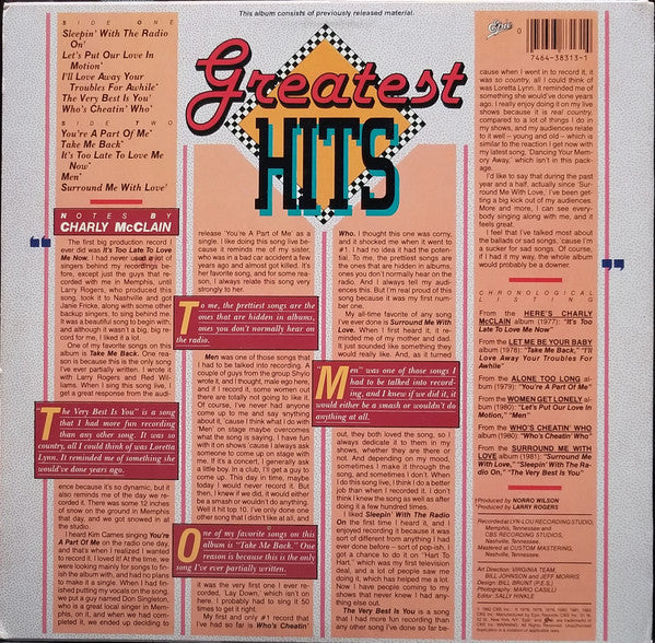 Charly McClain - Greatest Hits - LP