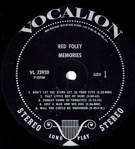 Red Foley - Memories - LP