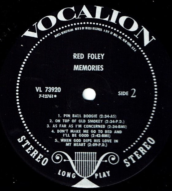 Red Foley - Memories - LP