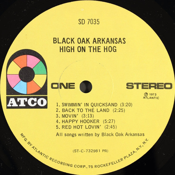 Black Oak Arkansas - High On The Hog - LP