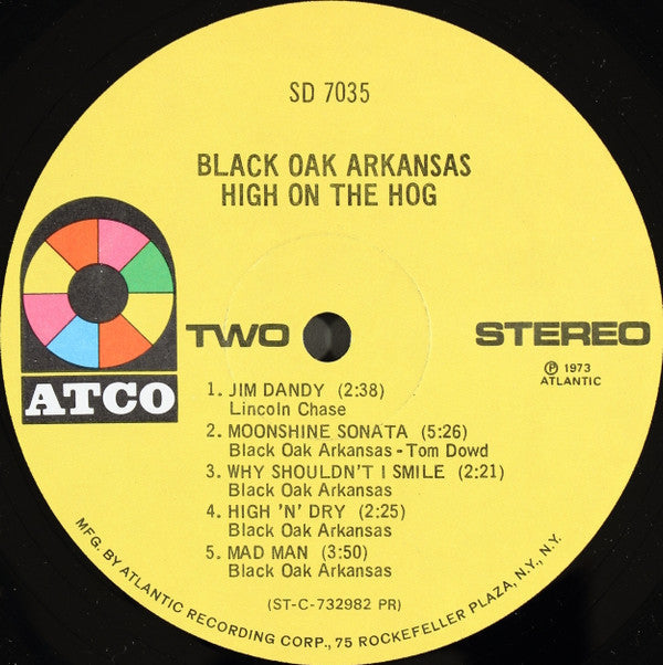 Black Oak Arkansas - High On The Hog - LP