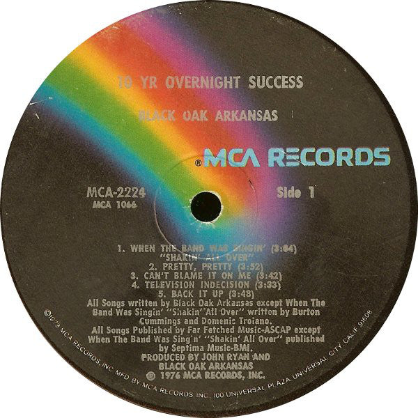 Black Oak Arkansas - 10yr Overnight Success - LP