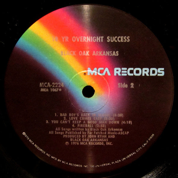Black Oak Arkansas - 10yr Overnight Success - LP