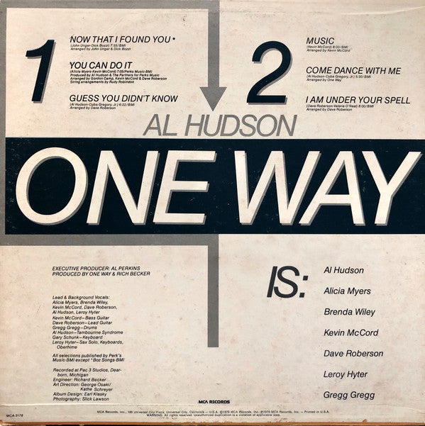 One Way Featuring Al Hudson - One Way Featuring Al Hudson - LP