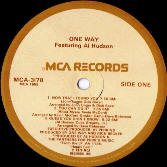 One Way Featuring Al Hudson - One Way Featuring Al Hudson - LP