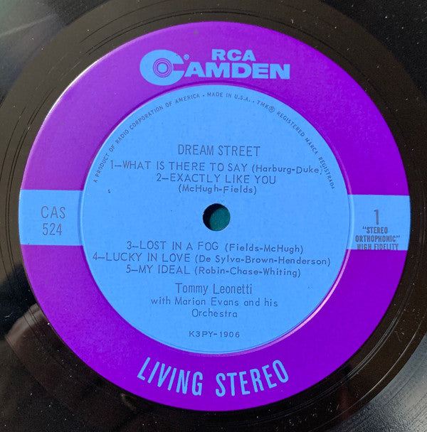 Tommy Leonetti - Dream Street - LP