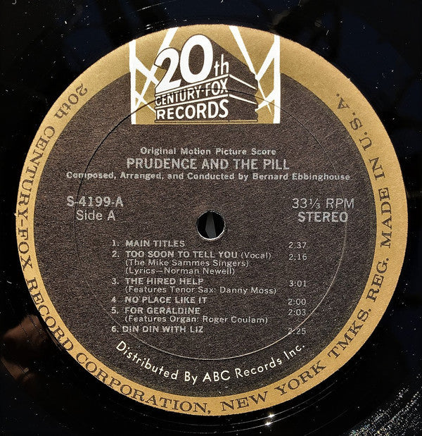 Bernard Ebbinghouse - Prudence And The Pill - LP