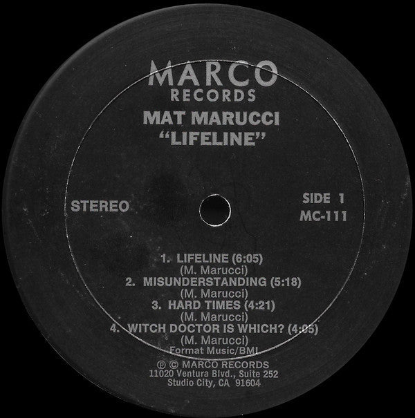 Mat Marucci - Lifeline - LP