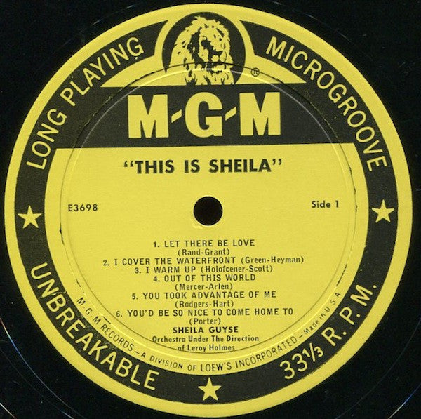 Sheila Guyse - This Is Sheila - LP