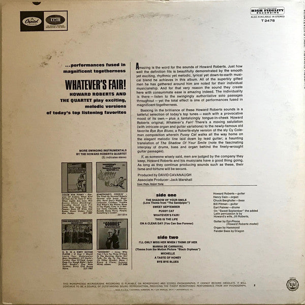 The Howard Roberts Quartet - Whatever's Fair