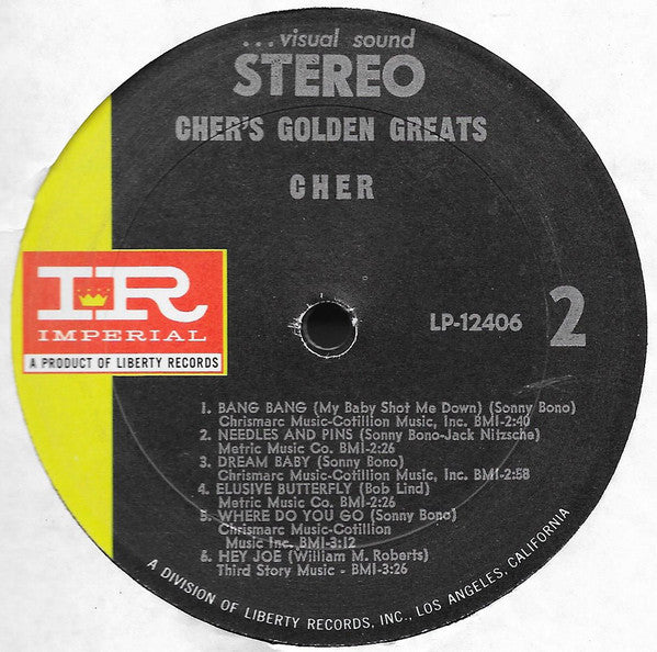 Cher - Cher's Golden Greats - LP