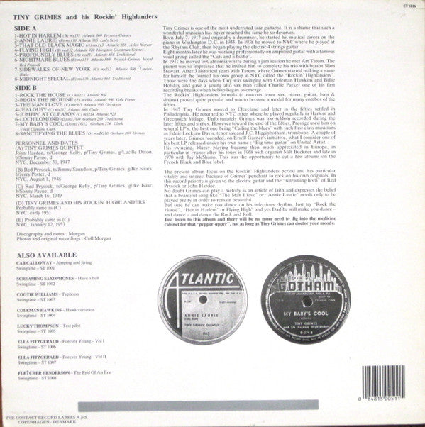 Tiny Grimes And His Rockin' Highlanders* - Rock The House - LP