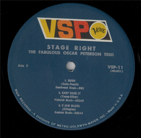 The Fabulous Oscar Peterson Trio* - Stage Right - LP