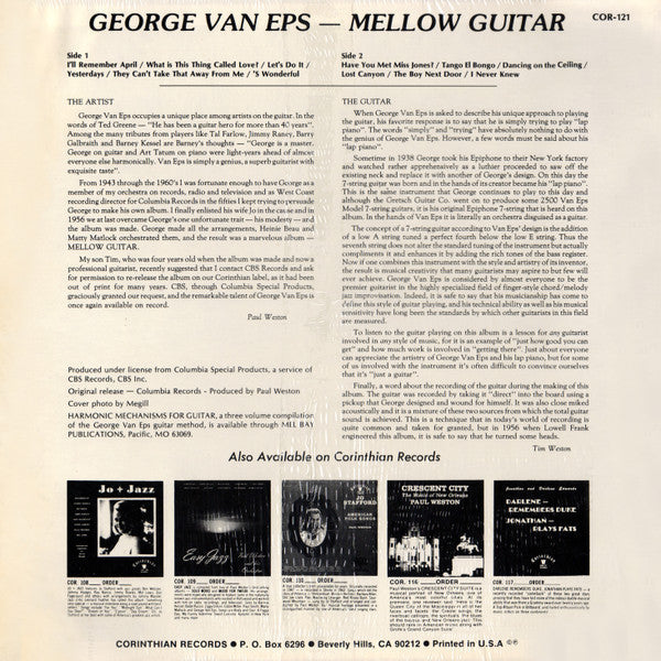George Van Eps - Mellow Guitar - LP
