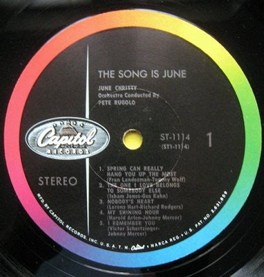June Christy With Orchestra Conducted By Pete Rugolo - The Song Is June! - LP