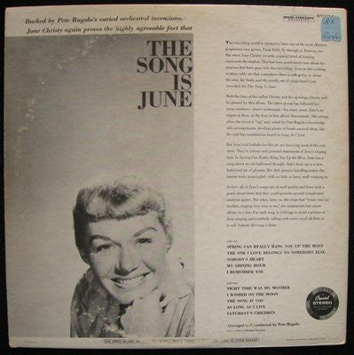 June Christy With Orchestra Conducted By Pete Rugolo - The Song Is June! - LP