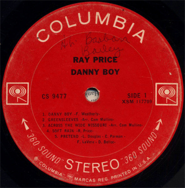 Ray Price - Danny Boy - LP