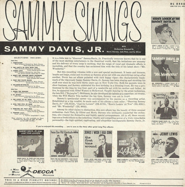 Sammy Davis Jr. - Sammy Swings - LP