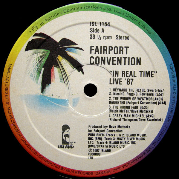 Fairport Convention - In Real Time (Live '87) - LP