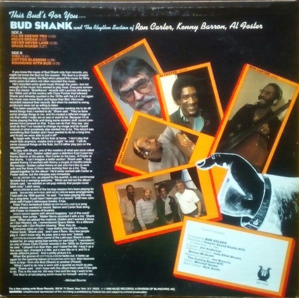 Bud Shank And The Rhythm Section Of Ron Carter, Kenny Barron, Al Foster - This Bud's For You... - LP