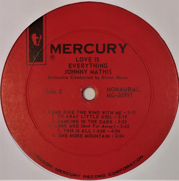 Johnny Mathis - Love Is Everything - LP