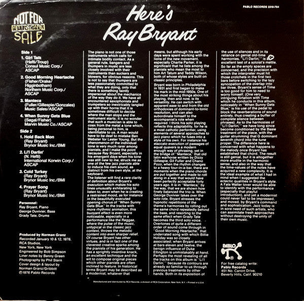Ray Bryant - Here's Ray Bryant - LP