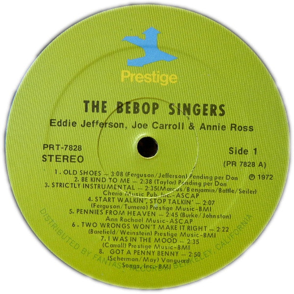 Eddie Jefferson, Joe Carroll & Annie Ross - The Bebop Singers - LP