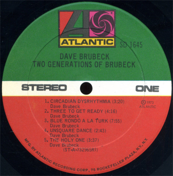 Dave Brubeck - Two Generations Of Brubeck - LP