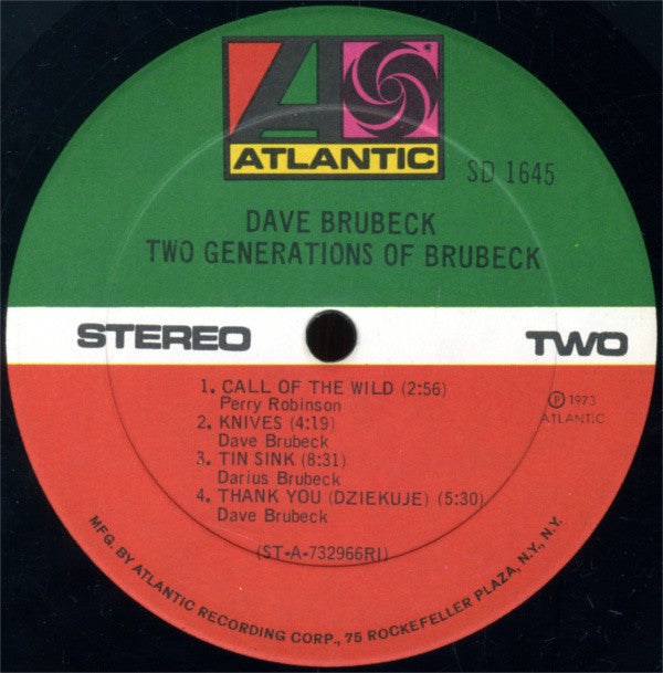 Dave Brubeck - Two Generations Of Brubeck - LP