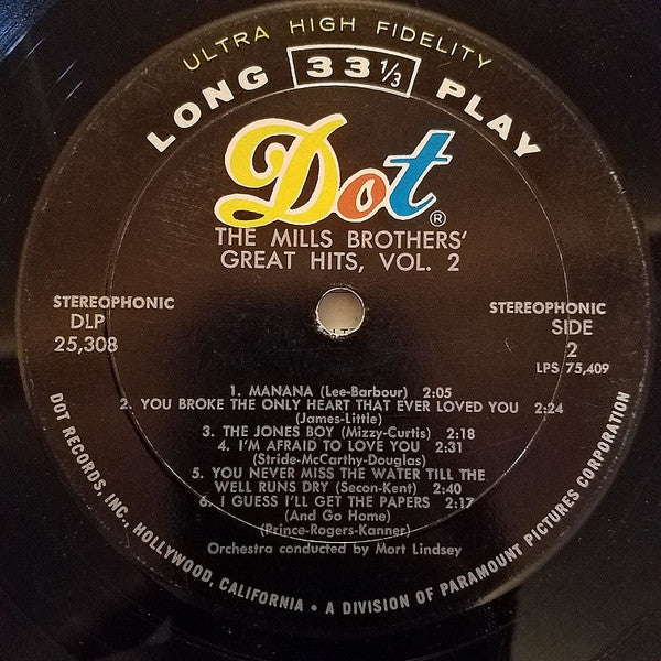 The Mills Brothers - Great Hits - Vol. 2 - LP