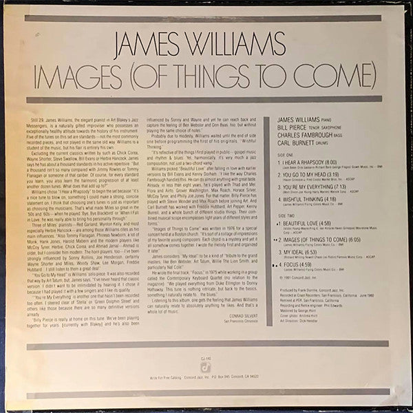 James Williams (2) - Images (Of Things To Come) - LP