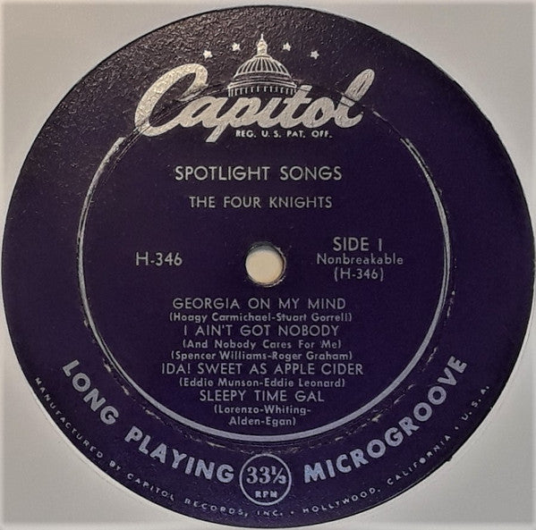 The Four Knights - The Four Knights Sing Spotlight Songs - LP