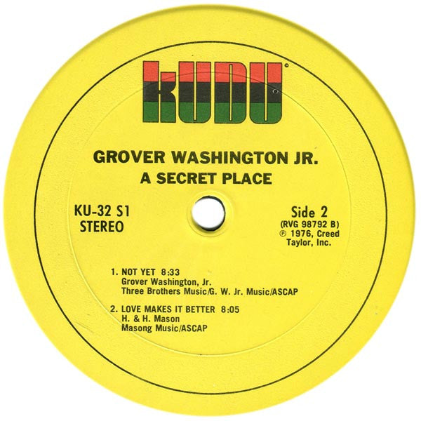 Grover Washington, Jr. - A Secret Place - LP