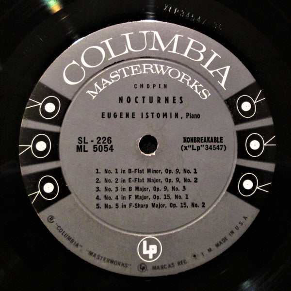 Eugene Istomin, Chopin* - Nocturnes Volume I: Nos. 1-10 - LP