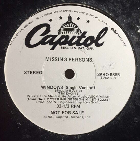 Missing Persons - Windows - LP
