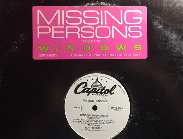 Missing Persons - Windows - LP