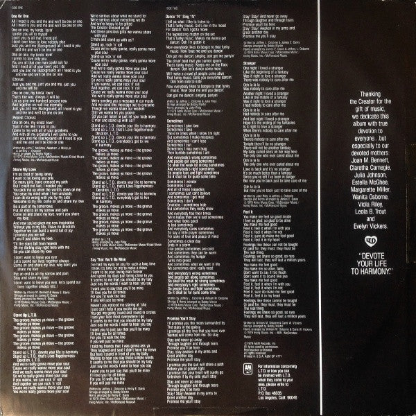 L.T.D. - Devotion - LP